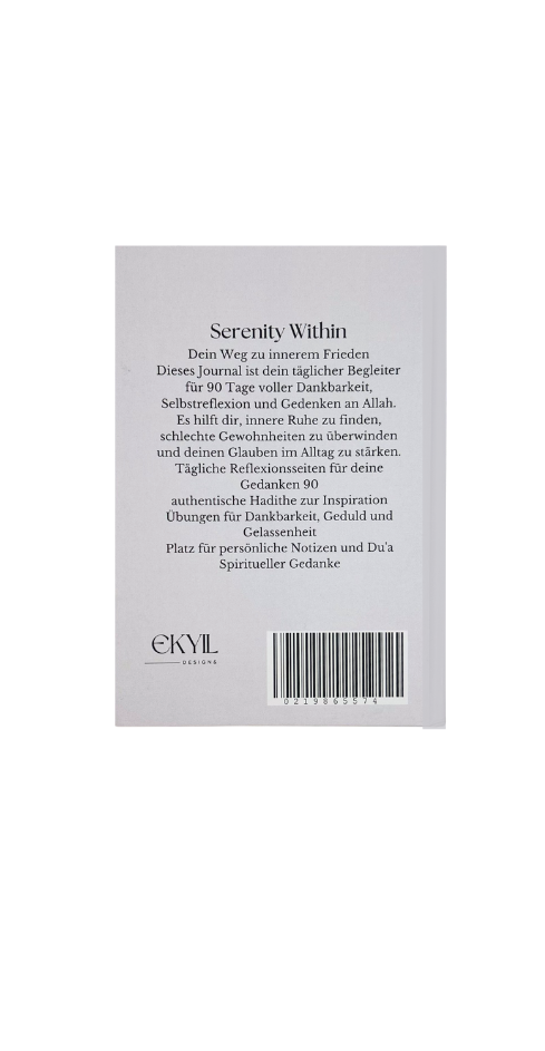 Serenity Within Journal Cover – Islamisches Achtsamkeits-Journal für muslimische Frauen