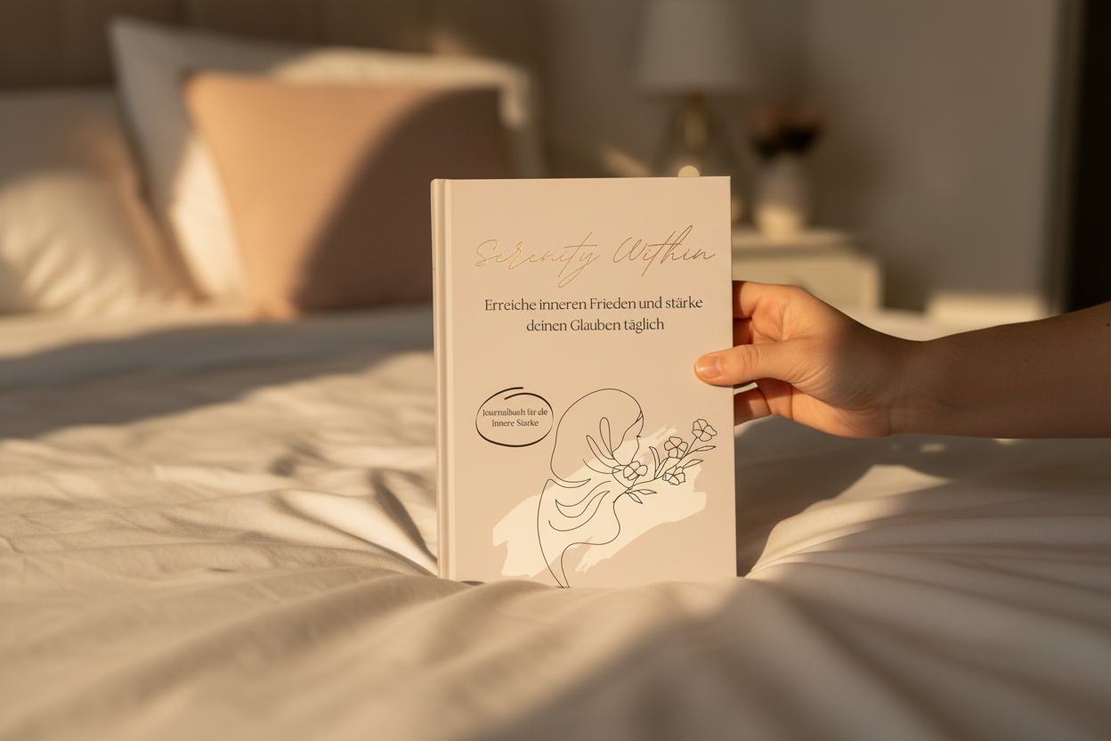 Serenity Within Journal im Bett - Emotionales Hauptbild